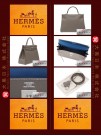 HERMES CANDY KELLY 35 (Pre-owned) - retourne, Etain / Etain grey, Epsom leather, Phw